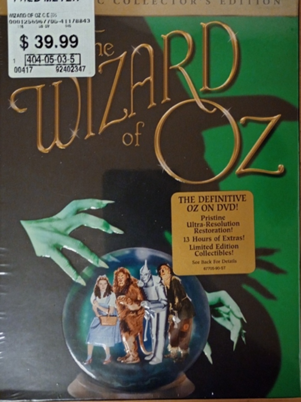 BRAND NEW/SEALED! The Wizard of Oz (DVD, 2005, 3-Disc Set, Collectors Edition)!